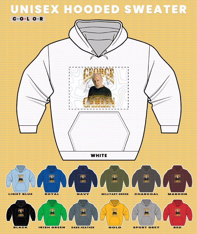 George Carlin Retro Sweater: Stand-Up Comedy Legend with Quotes and Humor - Image 4