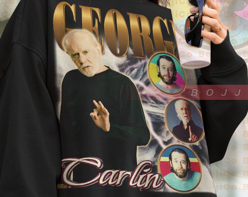 George Carlin Sweatshirt with Sarcastic and Ironic Quotes - Legend of Stand-Up Comedy Fans Gift - Image 2