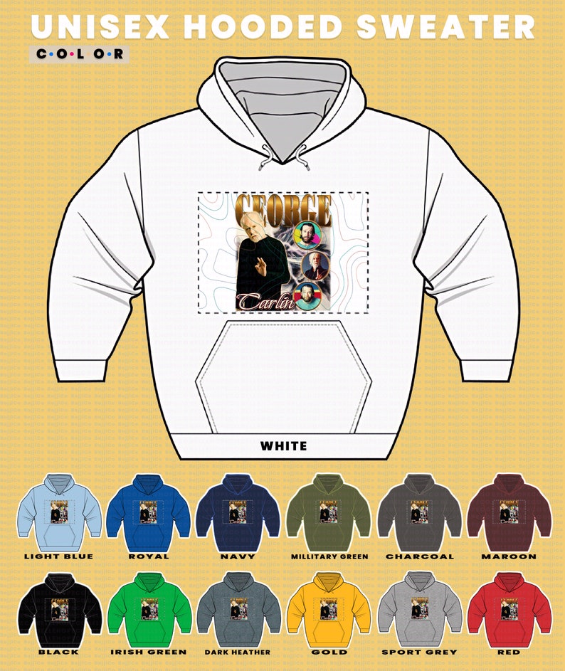 George Carlin Sweatshirt with Sarcastic and Ironic Quotes - Legend of Stand-Up Comedy Fans Gift - Image 4