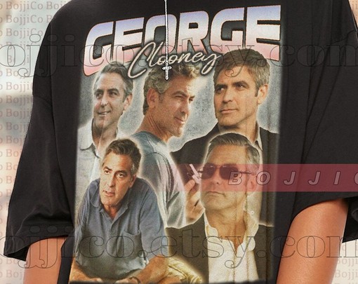 George Clooney Homage Tshirt - Vintage Tee for Fans of Hollywood Icon - Image 2