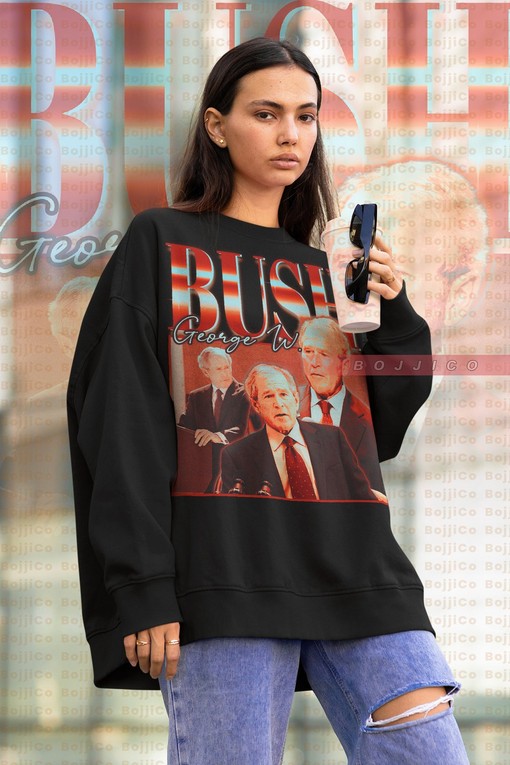 George W. Bush Vintage Sweater - Minimalist Movie Shirts