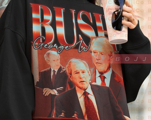 George W. Bush Vintage Sweater - Minimalist Movie Shirts - Image 4