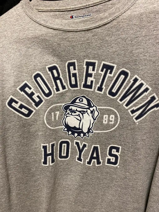 Georgetown Hoyas Grey American Football T-Shirt - NCAA Shirt for Kids and Adults - Image 2
