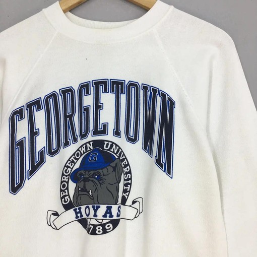 Georgetown University White Full-Size Sweatshirt - American University Shirt for Fans - Image 2
