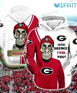 Georgia Bulldogs Achmed Skull All Over Print Hoodie with 3D Design