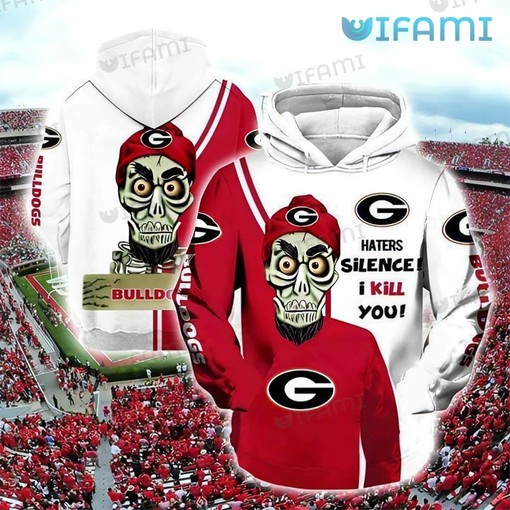 Georgia Bulldogs Achmed Skull All Over Print Hoodie with 3D Design