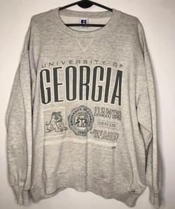 Georgia Bulldogs American Sweatshirt by Russell Athletic - College Shirts for Fans