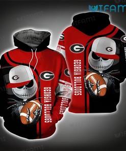 Georgia Football Custom All Over Print Hoodie featuring Jack Skellington Design