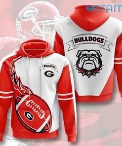 Georgia Football Fireball Heat 3D Hoodie Gift for Bulldogs Fans with Fiery Design