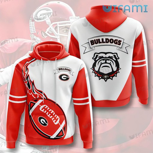 Georgia Football Fireball Heat 3D Hoodie Gift for Bulldogs Fans with Fiery Design