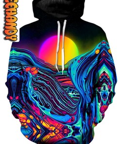 Get Away with Dose Of Sunset Custom All Over Print 3D Hoodie with Scenic Design