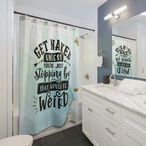 Get Naked Shower Curtain with Funny Design - Perfect for Playful Gift Giving - Image 2