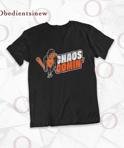 Get Ready For Chaos With This Baltimore Orioles Chaos Comin' Black Classic Sport T-Shirt For Unisex Sport Shirts