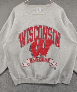 Get Ready for the Game Day with Wisconsin Badgers Vintage Style Crewneck Sweatshirt Bundle, NCAA Fan Gift