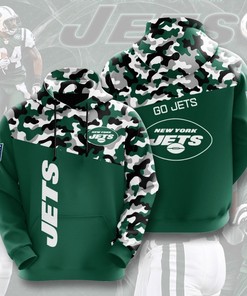 Get Ready for the Game with New York Jets All-Over Print 3D Hoodie for Men