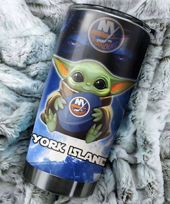 Get This Cute Baby Yoda NHL Tumbler for Your New York Islanders Collection with NHL Tumbler Gift Ideas