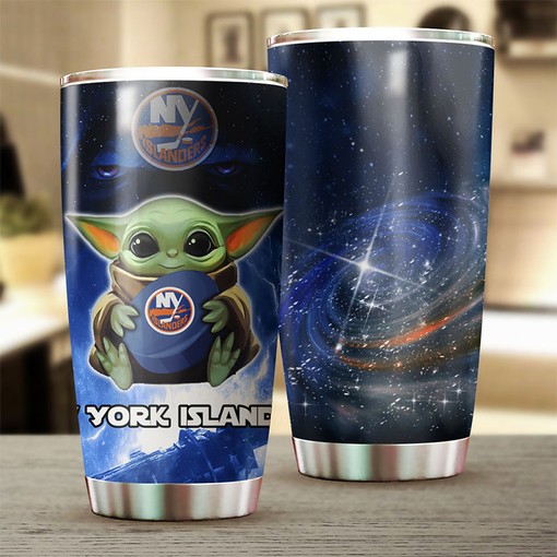 Get This Cute Baby Yoda NHL Tumbler for Your New York Islanders Collection with NHL Tumbler Gift Ideas - Image 2