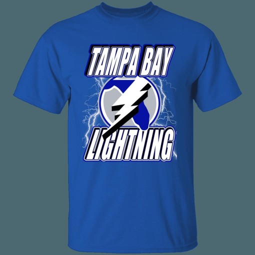 Get Trendy with Tampa Bay Lightning LIGHTNING STRIKE Retro NHL T-Shirt Sweatshirt Hoodie National Hockey League Shirt - Image 2