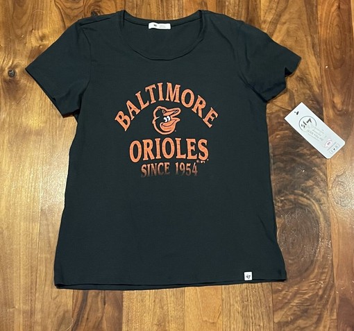 Get Your Black Cotton Tee Baltimore Orioles Women's T-Shirt Here, NCAA Shirts Women