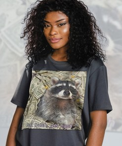 Get Your Eat Trash Get Cash Raccoon Shirt Now - Sad Opossums Meme in Movie Shirts for Men and Women
