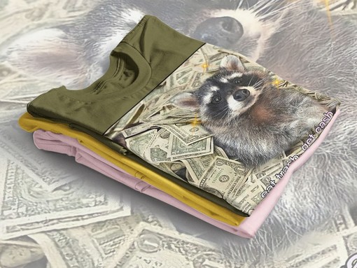 Get Your Eat Trash Get Cash Raccoon Shirt Now - Sad Opossums Meme in Movie Shirts for Men and Women - Image 4
