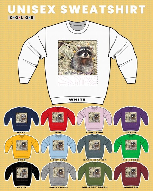 Get Your Eat Trash Get Cash Raccoon Sweater Now - Opossums Lover Sewater with Quotes and Memes for Possums and Tanuki - Image 3