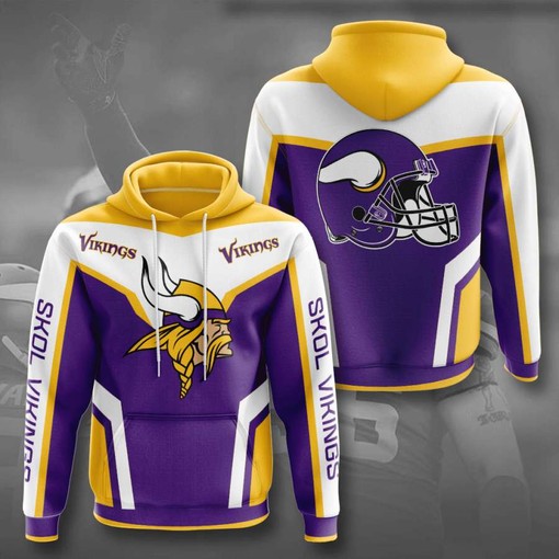 Get Your Men's 3D Hoodie with All Over Print of Minnesota Vikings
