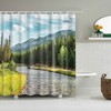 Get in Touch with Nature with Serene Forest River Shower Curtain, Outdoor Landscape Bathroom Decor, Housewarming Gift