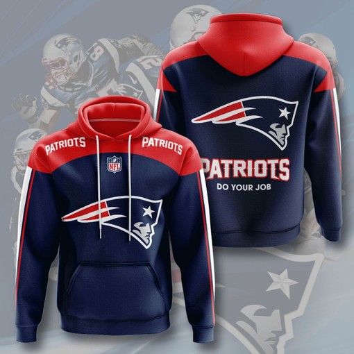 Get the Perfect Blend with Custom Sport All Over Print Hoodie 3D for New England Patriots Fans with Bold Graphics