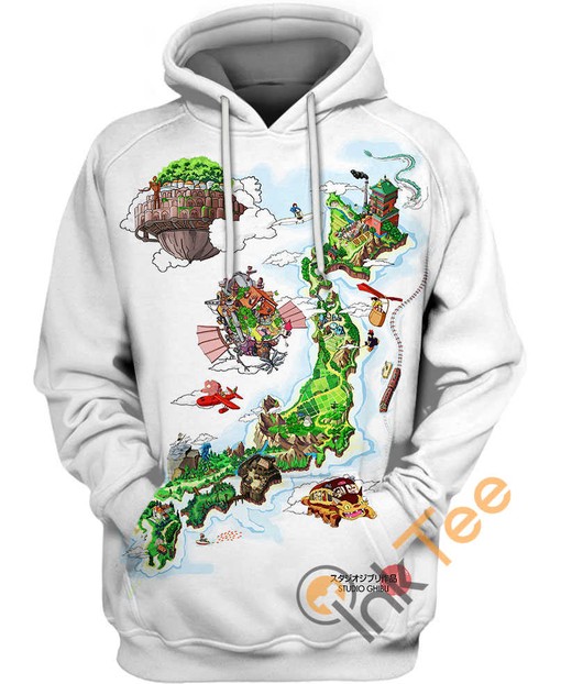 Ghibli Wonderland Map All Over Print Custom 3D Hoodie