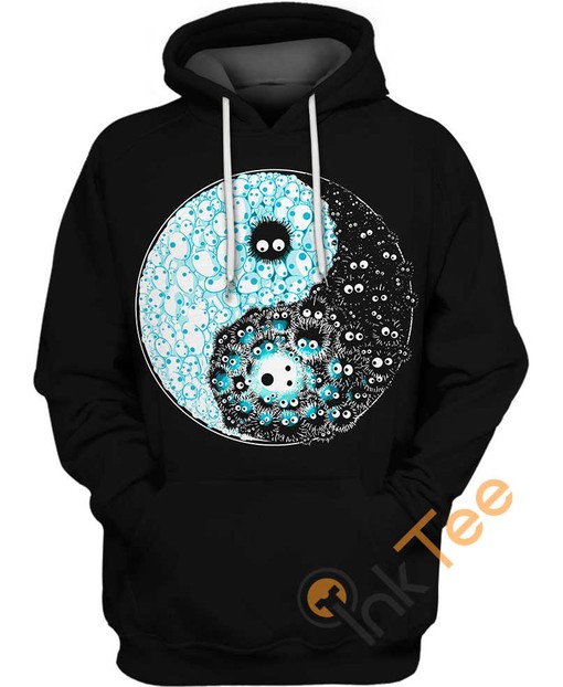 Ghibli Yin Yang 3D Printed All Over Custom Hoodie with Design
