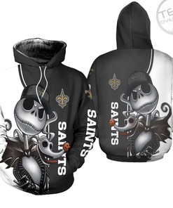Give a Halloween Feel with Saints Jack Skellington And Zero 3D Hoodie