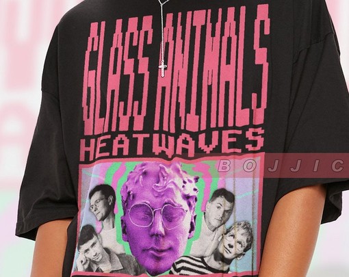 Glass Animals Heat Waves T-Shirt: Alternative/Indie Dave Bayley Fan Tees, 90s Retro Style - Image 2