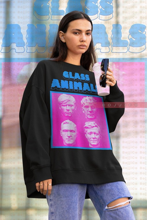 Glass Animals Merch Sweater: Heat Waves Viral Album with Retro 90s Style Shirts