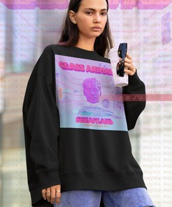 Glass Animals Merch Sweatshirt: Heat Waves Viral Album with 90s Retro Style