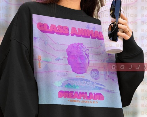 Glass Animals Merch Sweatshirt: Heat Waves Viral Album with 90s Retro Style - Image 4