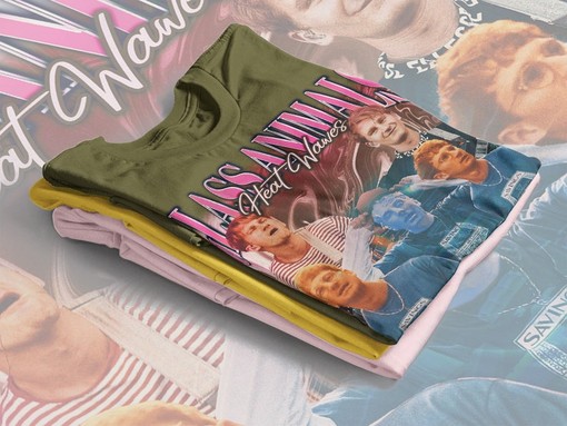 Glass Animals Merch Tee: Vintage and Retro Style T-Shirts, Heat Waves Album and Fan Tees - Image 4