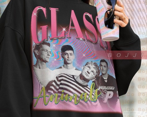 Glass Animals Vintage Sweatshirt with Retro 90s Style Merch and Heat Waves Album - Image 4
