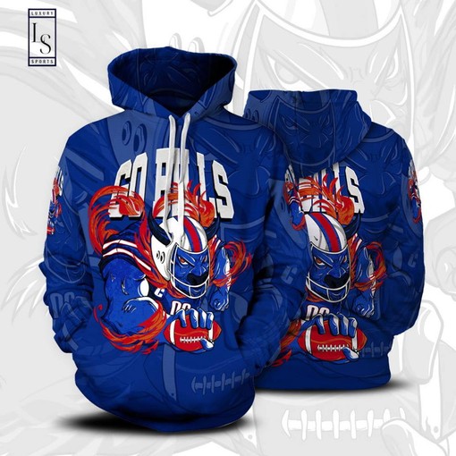Go Buffalo Bills Football Custom All Over Print 3D Hoodie for Fans