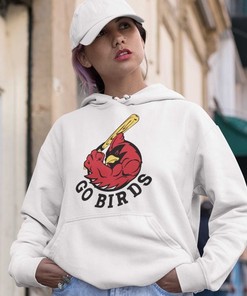 Go Cardinals Baseball Sweatshirt Hoodie with Cardinal Pride Yard Bird for Any Fan
