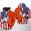 Go Full American with Bowling Green Falcons NCAA US Flag 3D Hoodie Featuring Custom All Over Print