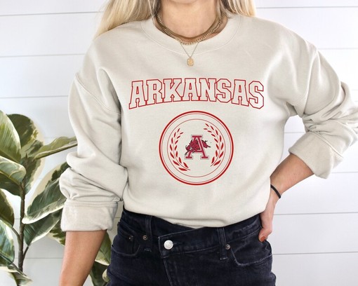 Go Hogs Sweater - University Of Arkansas Sweatshirt, Razorbacks Crewneck, Woo Pig Sooie Pullover, NCAA Shirts for Men - Image 2