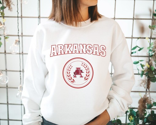 Go Hogs Sweater - University Of Arkansas Sweatshirt, Razorbacks Crewneck, Woo Pig Sooie Pullover, NCAA Shirts for Men - Image 4