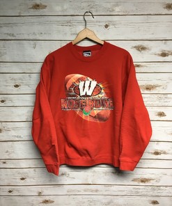 Go Retro with University of Wisconsin Badgers Vintage 90s Rose Bowl Football Crewneck Sweatshirt