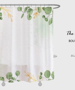 Go Sleek and Minimalist with Disney Green Vine Shower Curtain, Comes with Waterproof Fabric