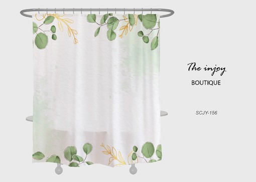 Go Sleek and Minimalist with Disney Green Vine Shower Curtain, Comes with Waterproof Fabric