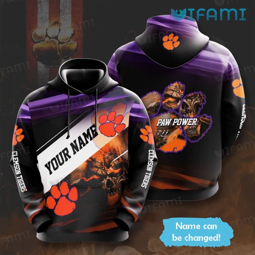 Go Tigers Custom Name Clemson Tigers All Over Print 3D Hoodie for Men and Women