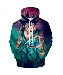 Goku Dragon Ball Anime Harajuku Zipper Hoodie - 3D All Over Print Design with Quotes