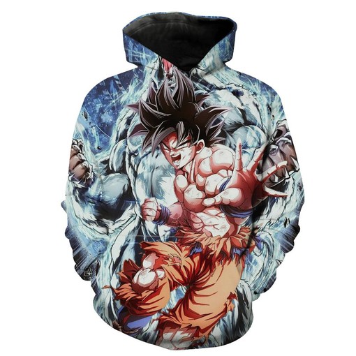 Goku Super Saiyan All Over Print Hoodie in 3D Design - Great for Fans of the Series