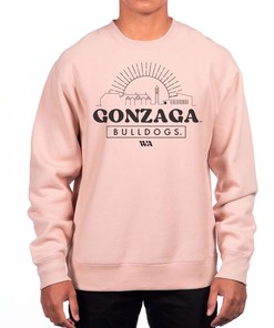 Gonzaga Bulldogs Uscape Apparel Premium Heavyweight Pullover Sweatshirt Cream - Perfect for Fans